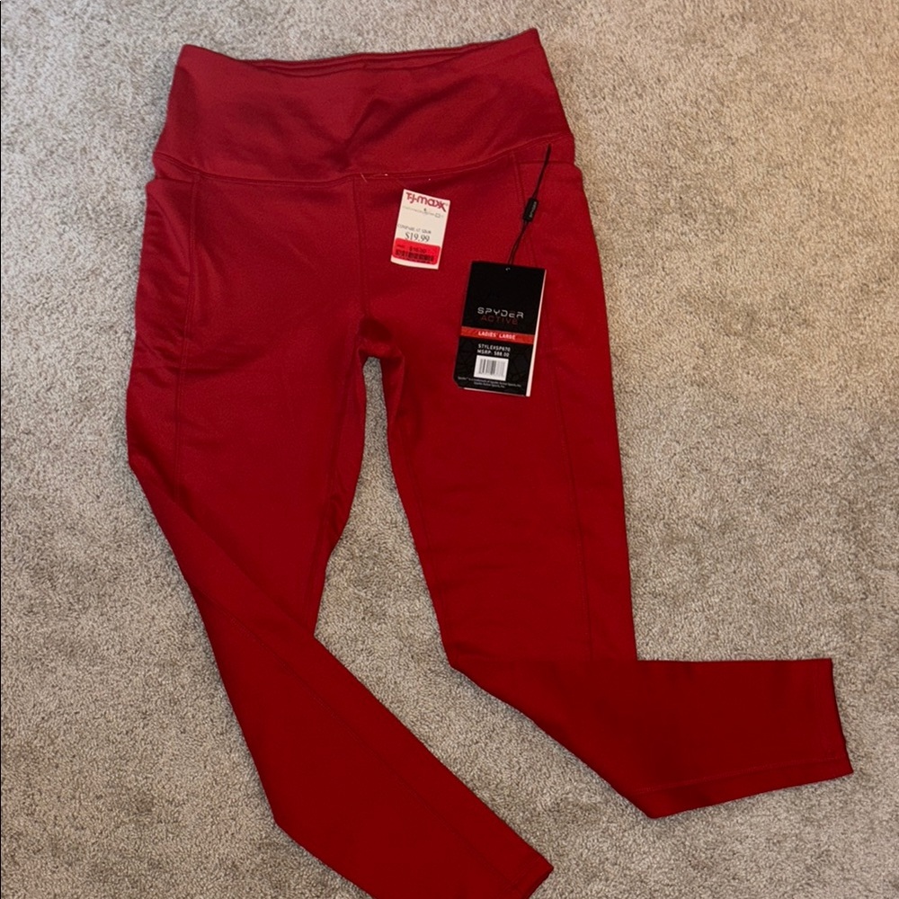 NWT Spyder Red Leggings